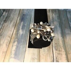 Vintage Beaded Cuff Bracelet Pearls